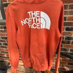 North Face‎ Men's Bold Orange Small Hoodie Pullover Sweatshirt Kangaroo pocket